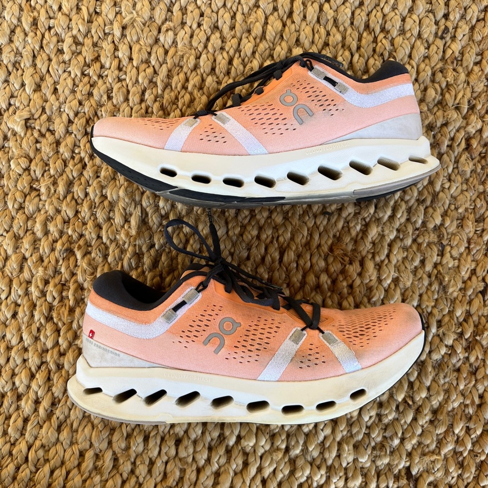 On Cloudsurfer Mens 9.5 tangerine Orange CloudTec Phase Running athletic Shoes - Picture 2 of 10
